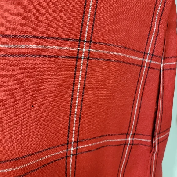 70's Vintage gold label Pendleton plaid button front dress with pockets … - Picture 15 of 16
